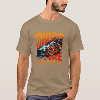 Diseño de camiseta de coche Turbo Fire Blazing ami
