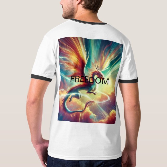 Diseño de camiseta de color de dragón radical (Reverso)