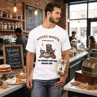Diseño de camiseta de confitería Wicked Sweets