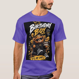 Diseño de camiseta de cumpleaños – Oso de peluche