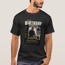 Diseño de camiseta de cumpleaños para hombres