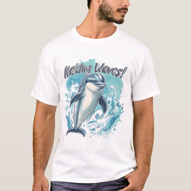 Diseño de camiseta de delfín bebé, Anim oceánico r (Anverso)