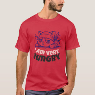 Diseño de camiseta de dibujos animados de gato ham
