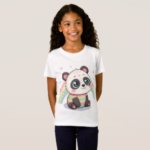Diseño de camiseta de dibujos animados de panda de