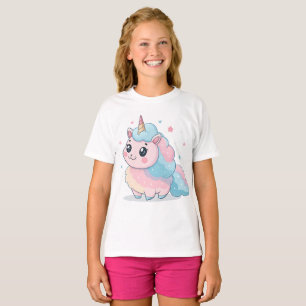 Diseño de camiseta de dibujos animados de unicorni