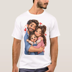 Diseño de camiseta de dibujos animados en 3D de ab