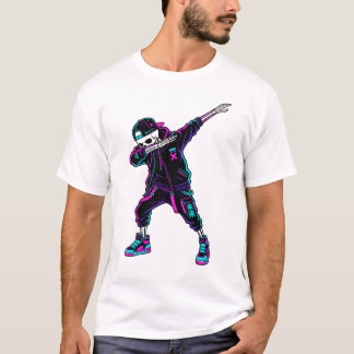 Diseño de camiseta de esqueleto haciendo dabbing M