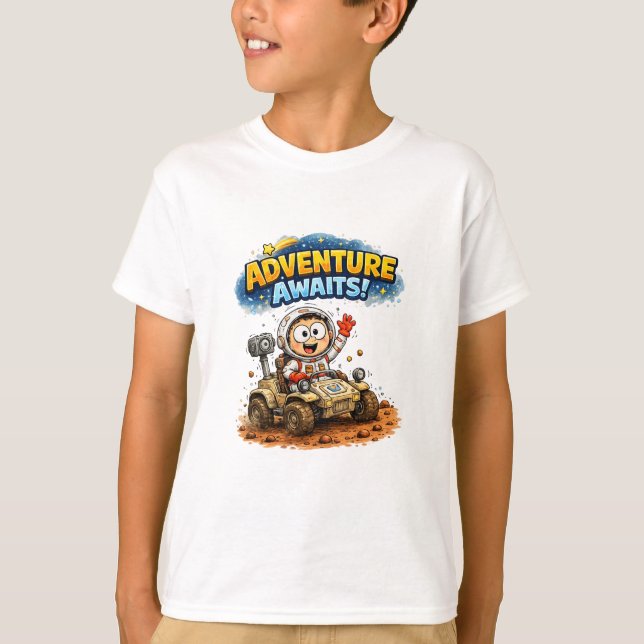 Diseño de camiseta de explorador espacial para niñ (Anverso)