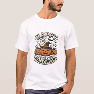 Diseño de camiseta de fantasma de calabaza de Hall
