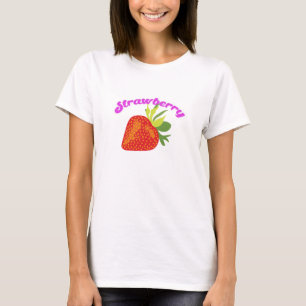 Diseño de camiseta de fresa para compañeras de Gua