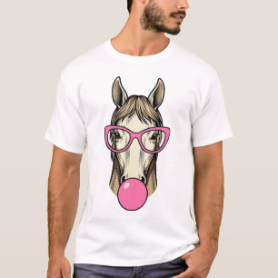 Diseño de camiseta de gafas de color rosa chicle d