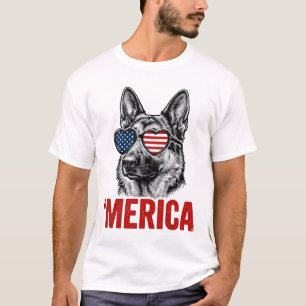 Diseño de camiseta de gafas de sol con bandera de