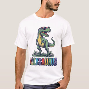 Diseño de camiseta de gafas de sol de dinosaurio v
