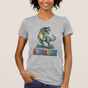 Diseño de camiseta de gafas de sol de dinosaurio v