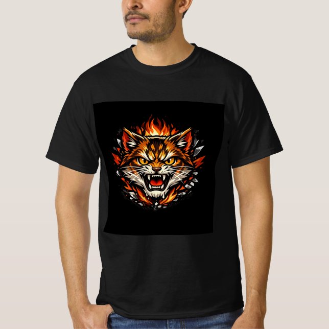 diseño de camiseta de gato (Anverso)