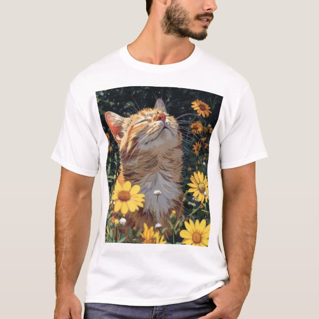 Diseño de camiseta de gato estilo anime (Anverso)