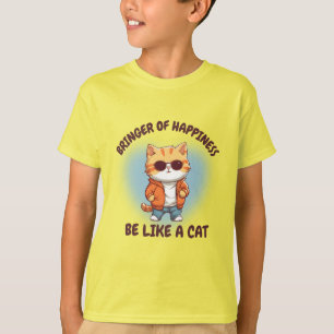 Diseño de camiseta de gato Kawaii