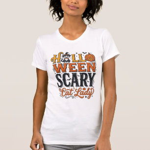 Diseño de camiseta de gato vintage de señora gato
