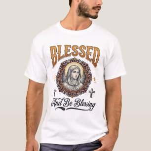 Diseño de camiseta de grabado vintage cristiano be