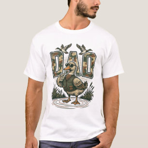 Diseño de camiseta de grabado vintage de papá pato