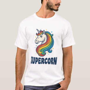 Diseño de camiseta de grabado vintage de Supercorn