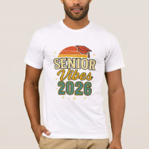 Diseño de camiseta de graduación Senior Vibes 2026