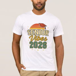 Diseño de camiseta de graduación Senior Vibes 2026