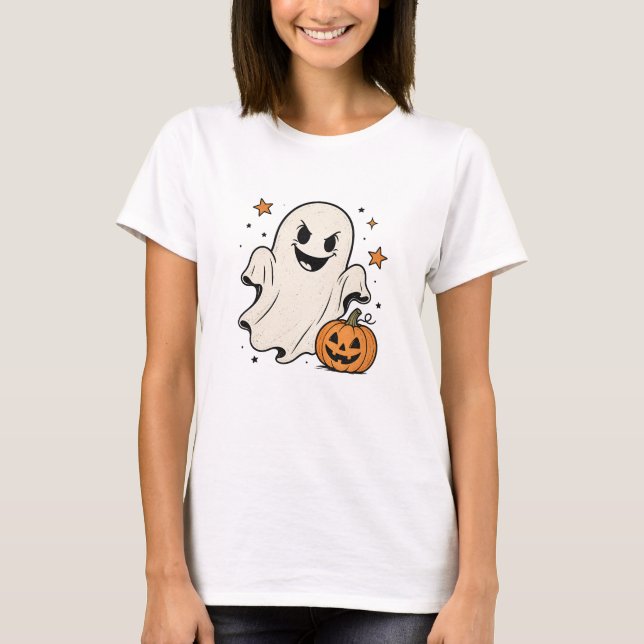 Diseño de camiseta de Halloween de fantasma espelu (Anverso)