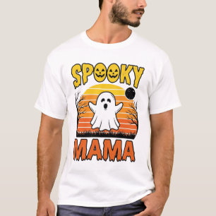 Diseño de camiseta de Halloween de fantasma vintag