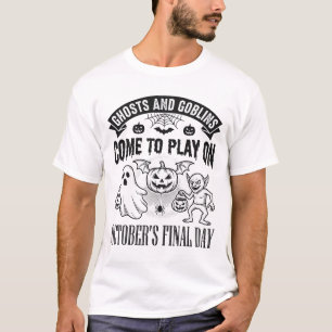 Diseño de camiseta de Halloween de fantasmas y due