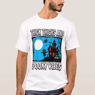 Diseño de camiseta de Halloween de muslos gruesos