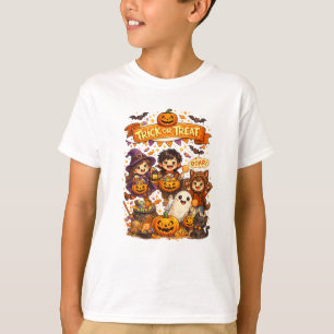 Diseño de camiseta de Halloween para niños, truco 