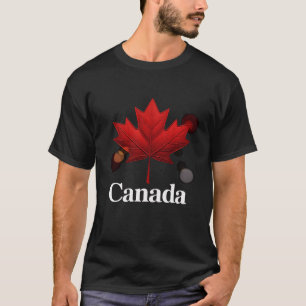 Diseño de camiseta de hoja de arce canadiense