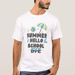 Diseño de camiseta de Hola Verano Adiós Escuela