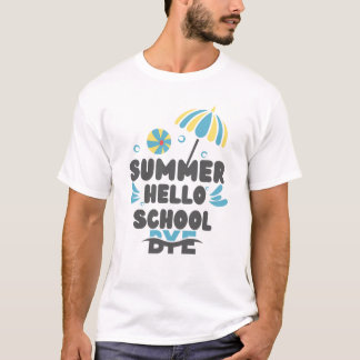 Diseño de camiseta de Hola Verano Adiós Escuela