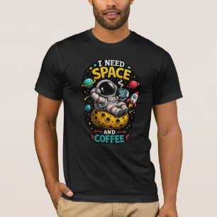 Diseño de camiseta de humor espacial para amantes 