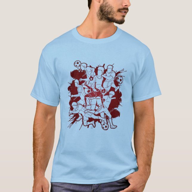 Diseño de camiseta de jugada de fútbol (Anverso)