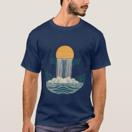 Diseño de camiseta de la cascada de la serenidad d