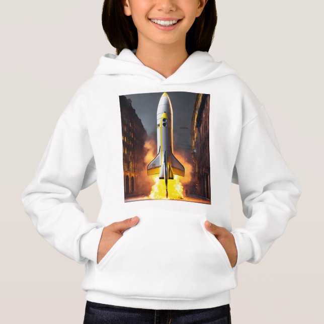Diseño de camiseta de lanzamiento de cohete (Anverso)