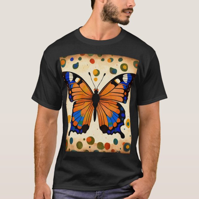 Diseño de camiseta de mariposa de color acuático d (Anverso)