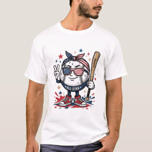 Diseño de camiseta de mascota de béisbol patriota