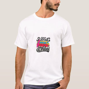 diseño de camiseta de mejor surfing en autobús