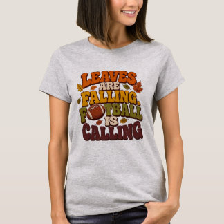 Diseño de camiseta de mujer de otoño y fútbol amer