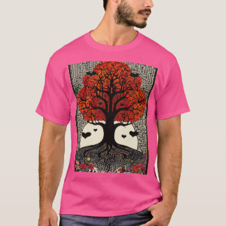 Diseño de camiseta de naturaleza caprichosa