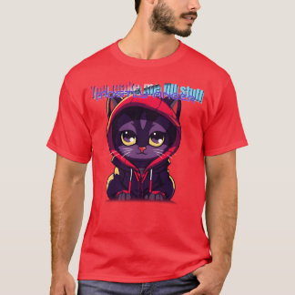 diseño de camiseta de neón con gatos y rabia diver