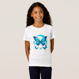 diseño de camiseta de niña de baterflay