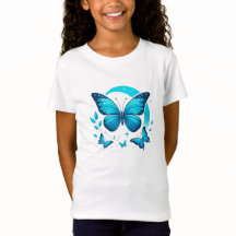 diseño de camiseta de niña de baterflay 