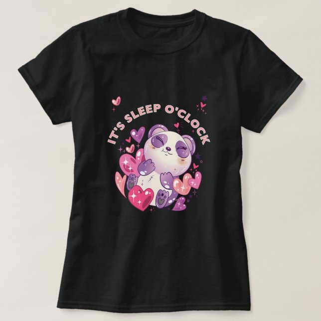 Diseño de camiseta de panda dormilón lindo (Diseño del anverso)