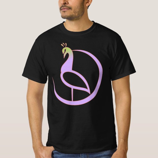 Diseño de camiseta de pavo real (Anverso)