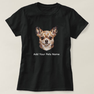 Diseño de camiseta de perro cachorro Chihuahua lin